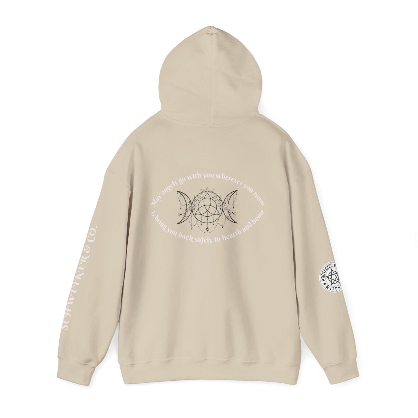 Mystic Moon Phases Hoodie — Spiritual Crescent Moon Graphic Sweatshirt