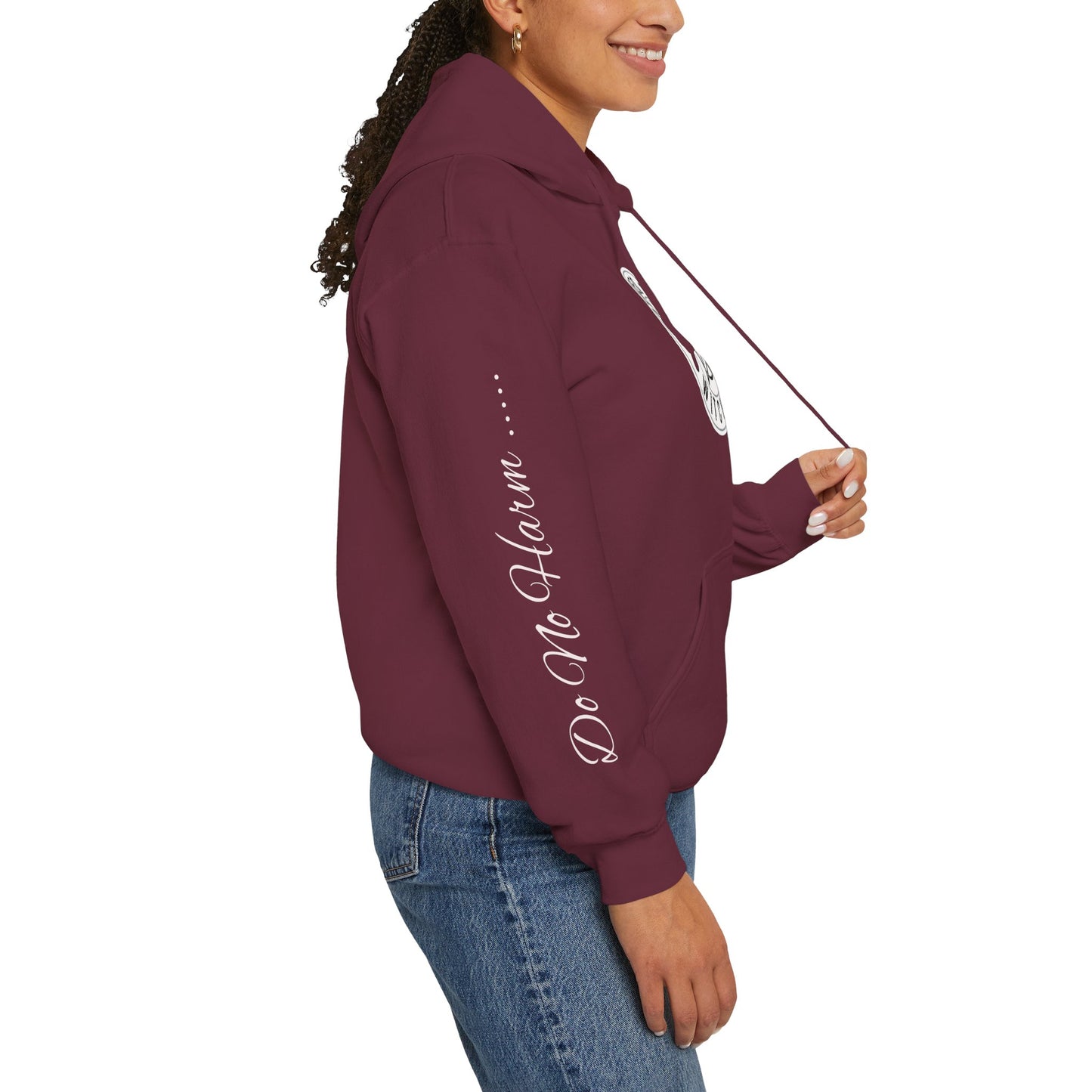 Protected By Witchcraft Hoodie — "Do No Harm... But Take No Shit" Sleeve Sweatshirt