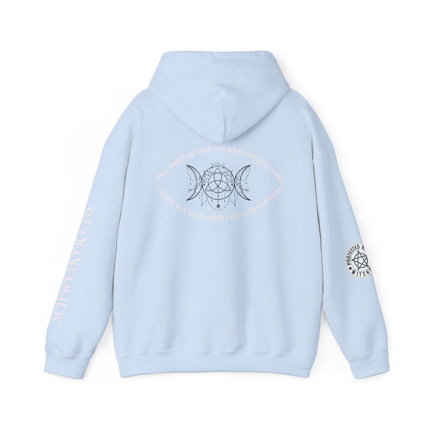 Mystic Moon Phases Hoodie — Spiritual Crescent Moon Graphic Sweatshirt