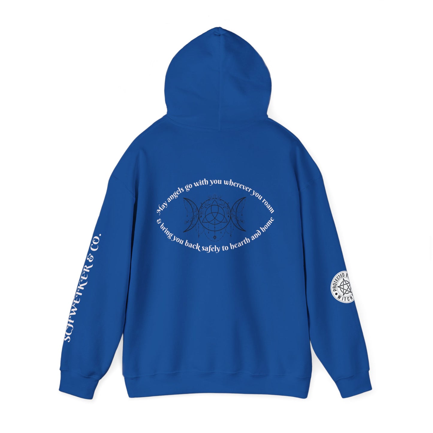 Mystic Moon Phases Hoodie — Spiritual Crescent Moon Graphic Sweatshirt