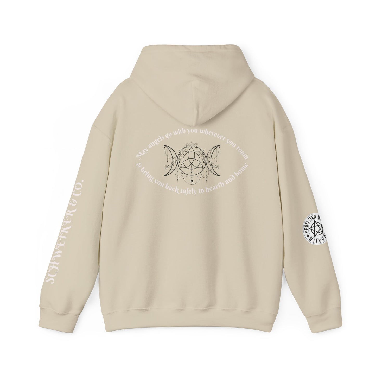 Mystic Moon Phases Hoodie — Spiritual Crescent Moon Graphic Sweatshirt