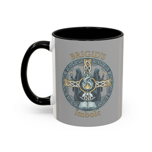 Imbolc Mug — "Brigid's Blessing" Accent Coffee Mug (11/15oz)
