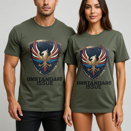 Vintage Red White & Blue Crewneck Tee — Unstandard Issue Retro Patriotic Tee