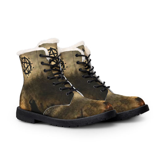 Dance by the Light of the Moon Women's Fur Leather Boots
