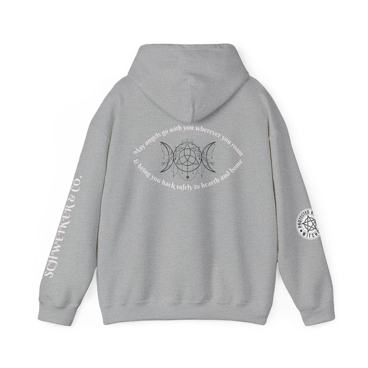Mystic Moon Phases Hoodie — Spiritual Crescent Moon Graphic Sweatshirt