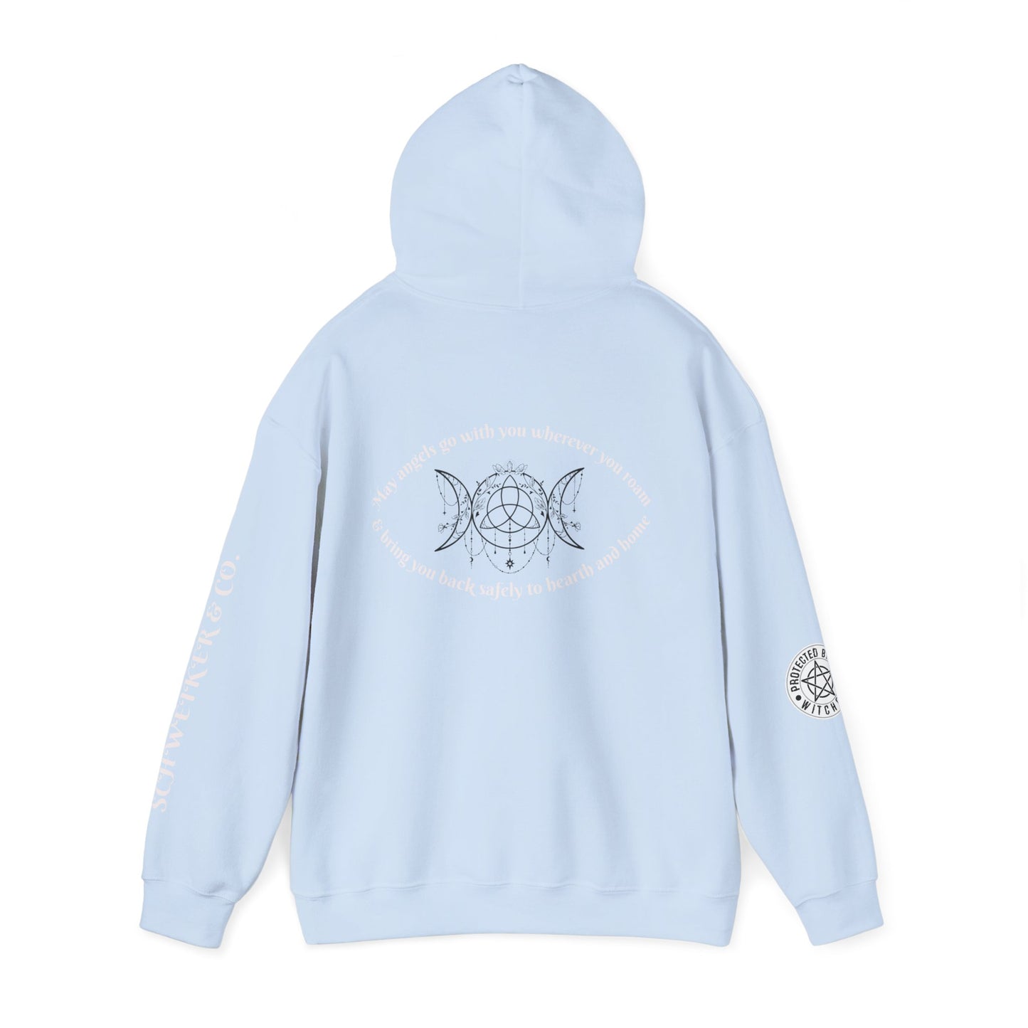 Mystic Moon Phases Hoodie — Spiritual Crescent Moon Graphic Sweatshirt