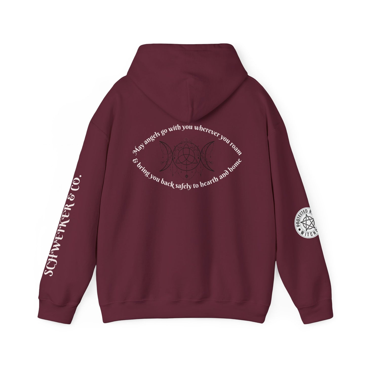 Mystic Moon Phases Hoodie — Spiritual Crescent Moon Graphic Sweatshirt