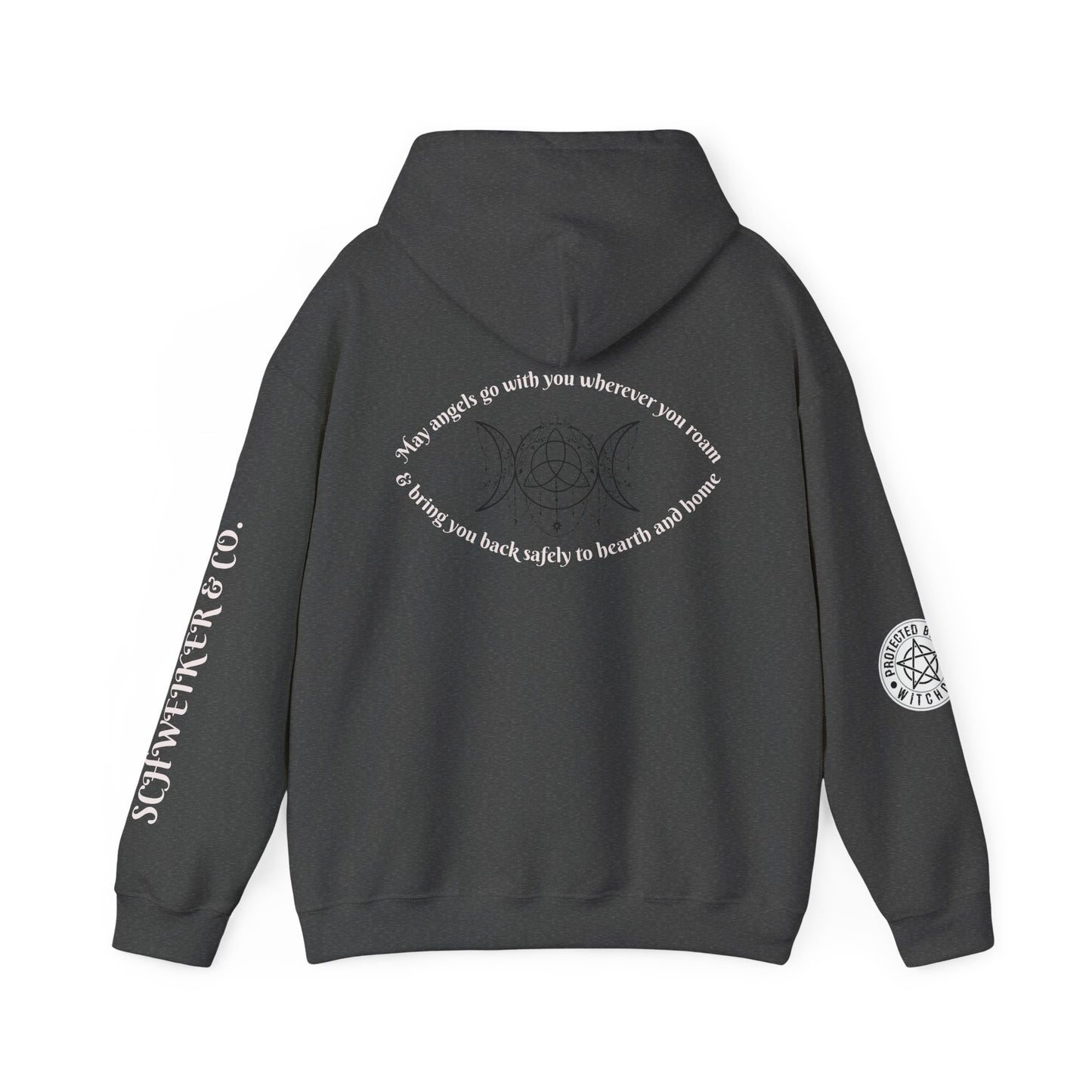 Mystic Moon Phases Hoodie — Spiritual Crescent Moon Graphic Sweatshirt