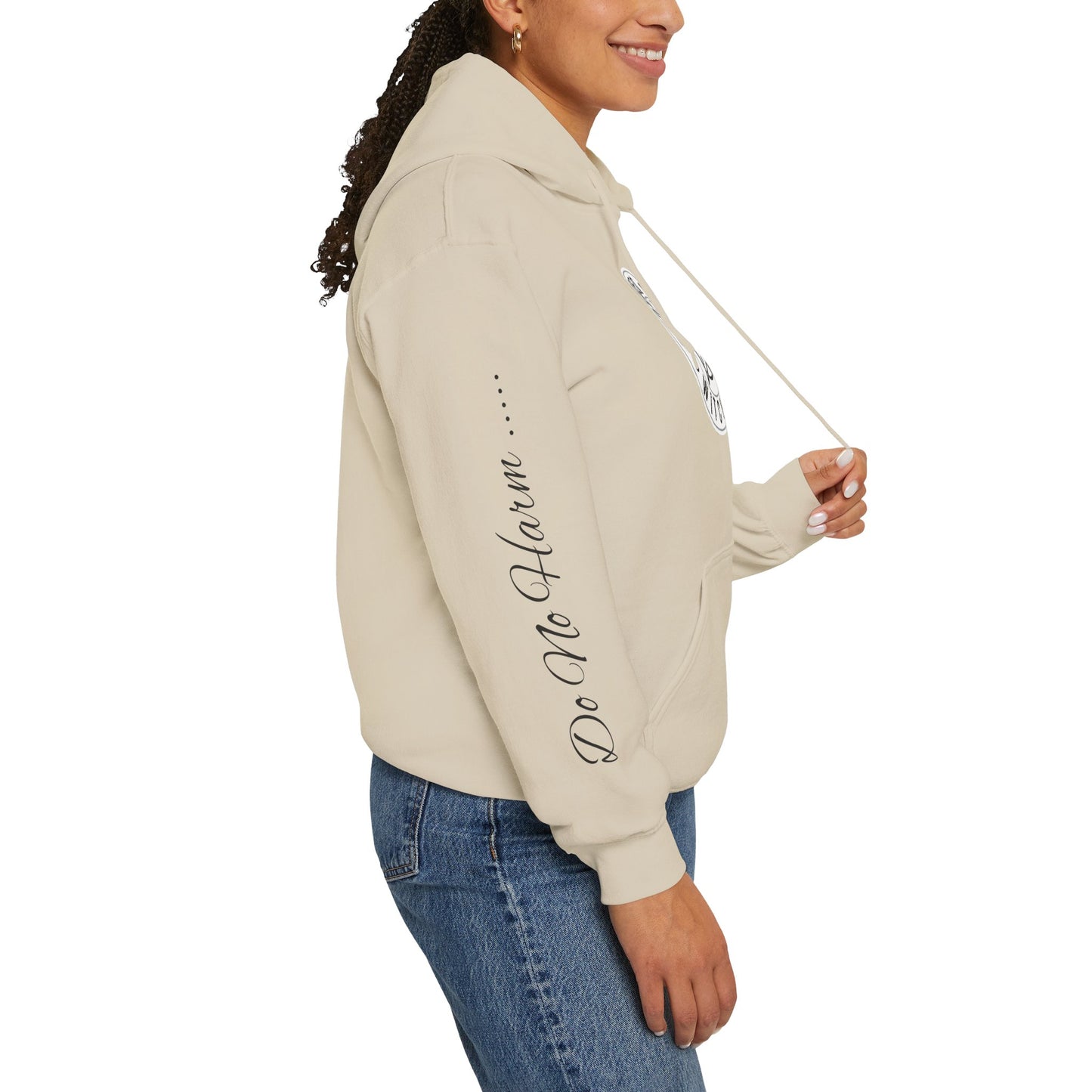 Protected By Witchcraft Hoodie — "Do No Harm... But Take No Shit" Sleeve Sweatshirt