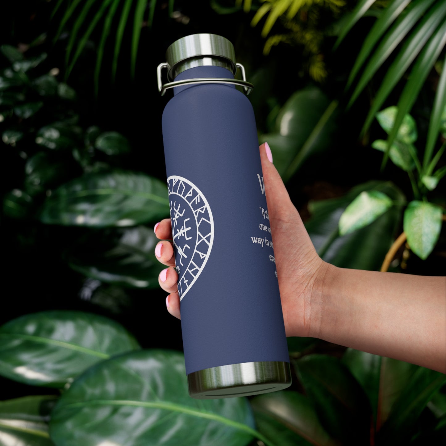 Vegvisir Norse Compass 22oz Copper Vacuum Bottle — "That Which Shows the Way"
