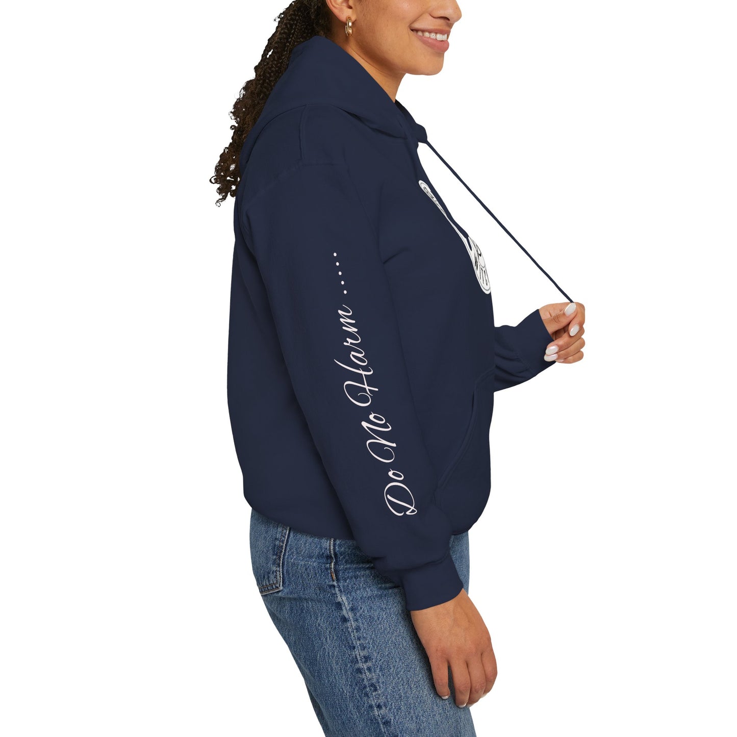 Protected By Witchcraft Hoodie — "Do No Harm... But Take No Shit" Sleeve Sweatshirt