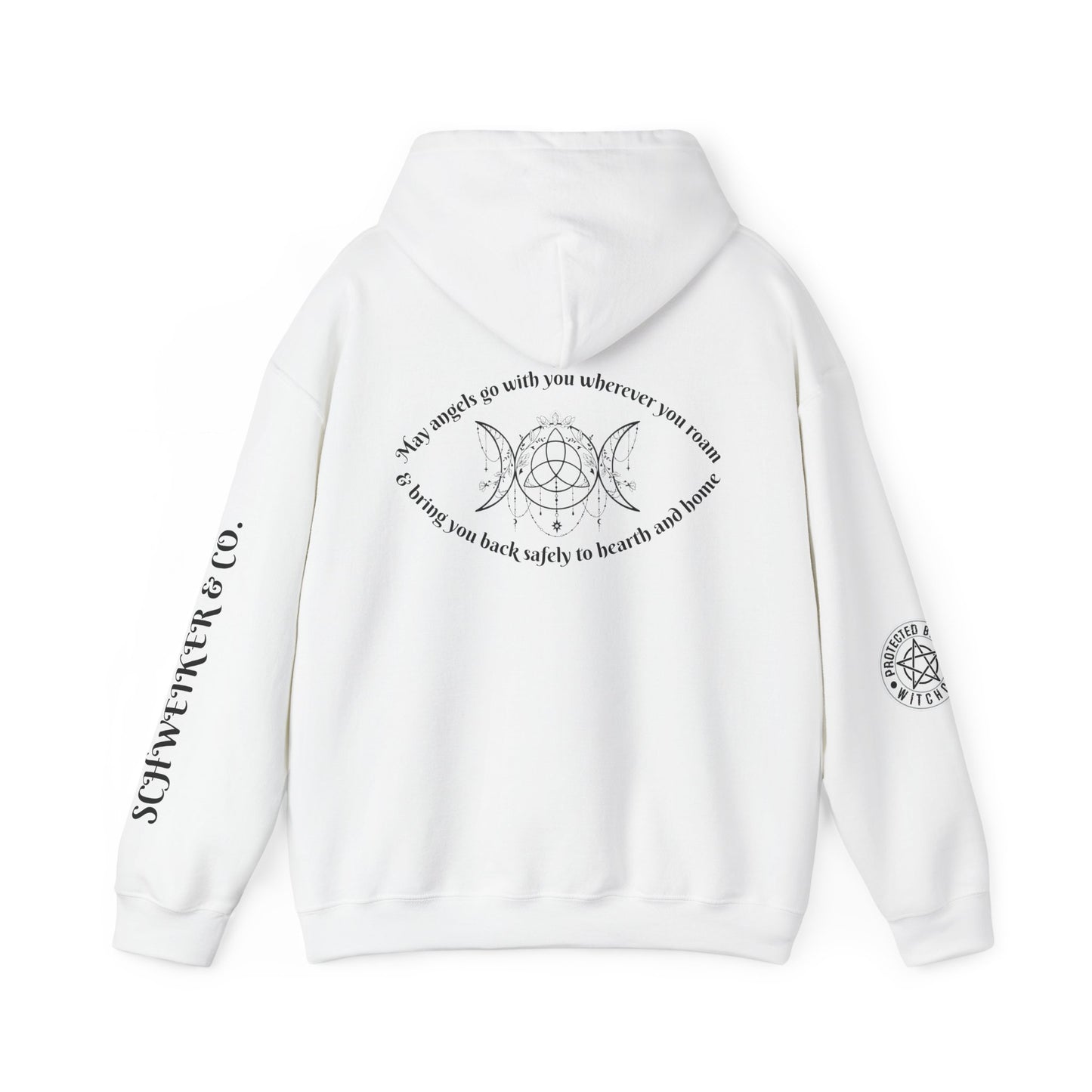 Mystic Moon Phases Hoodie — Spiritual Crescent Moon Graphic Sweatshirt