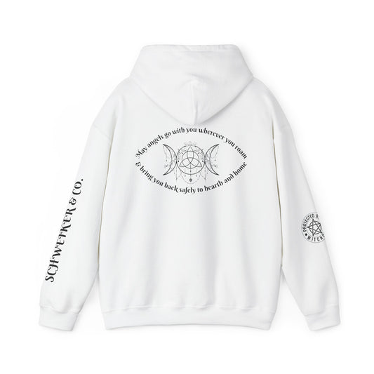 Mystic Moon Phases Hoodie — Spiritual Crescent Moon Graphic Sweatshirt