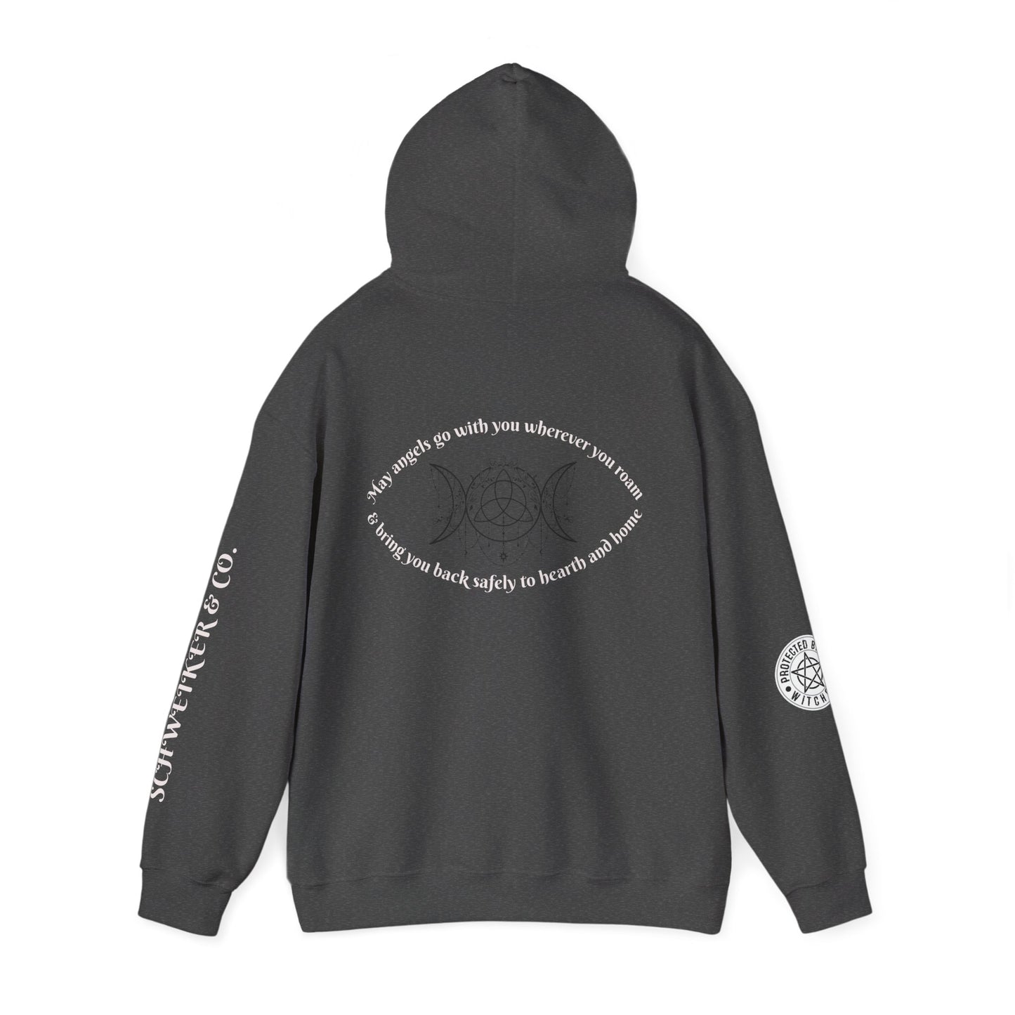 Mystic Moon Phases Hoodie — Spiritual Crescent Moon Graphic Sweatshirt