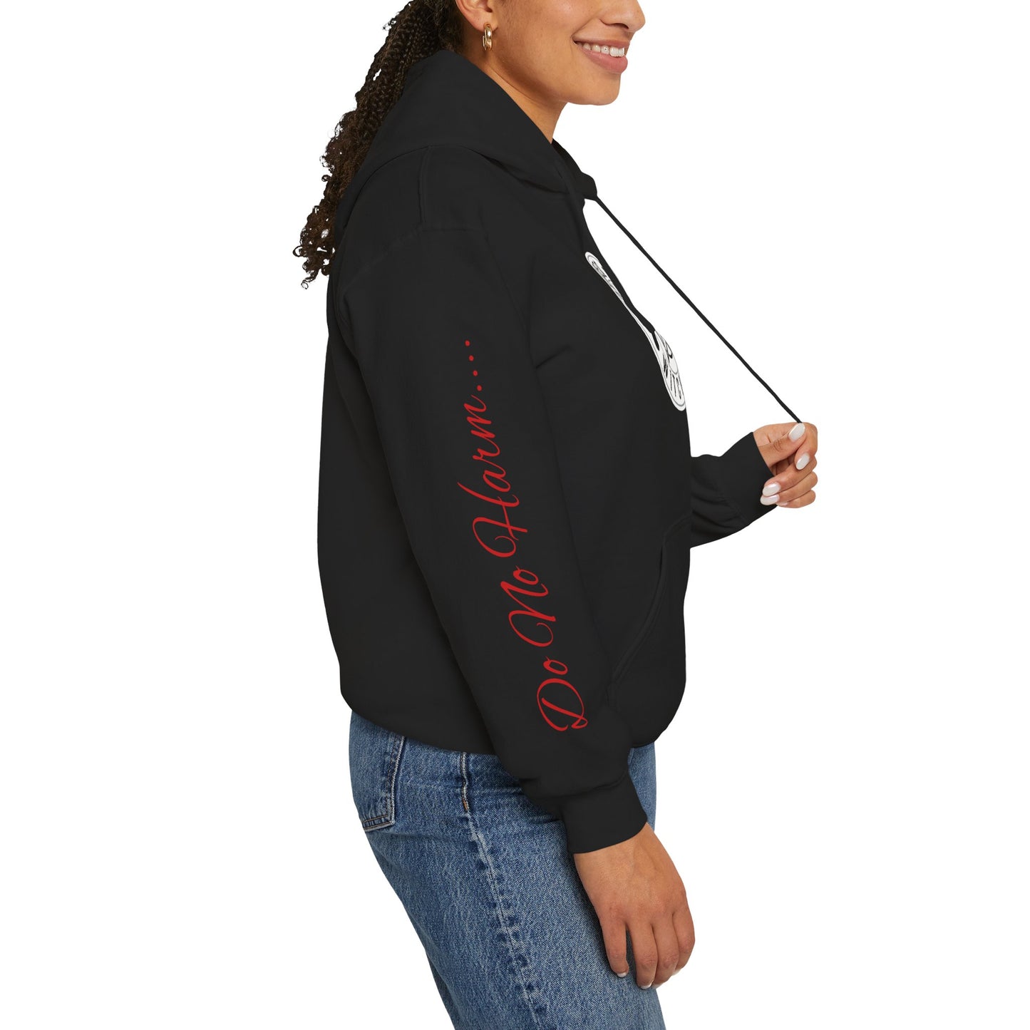 Protected By Witchcraft Hoodie — "Do No Harm... But Take No Shit" Sleeve Sweatshirt