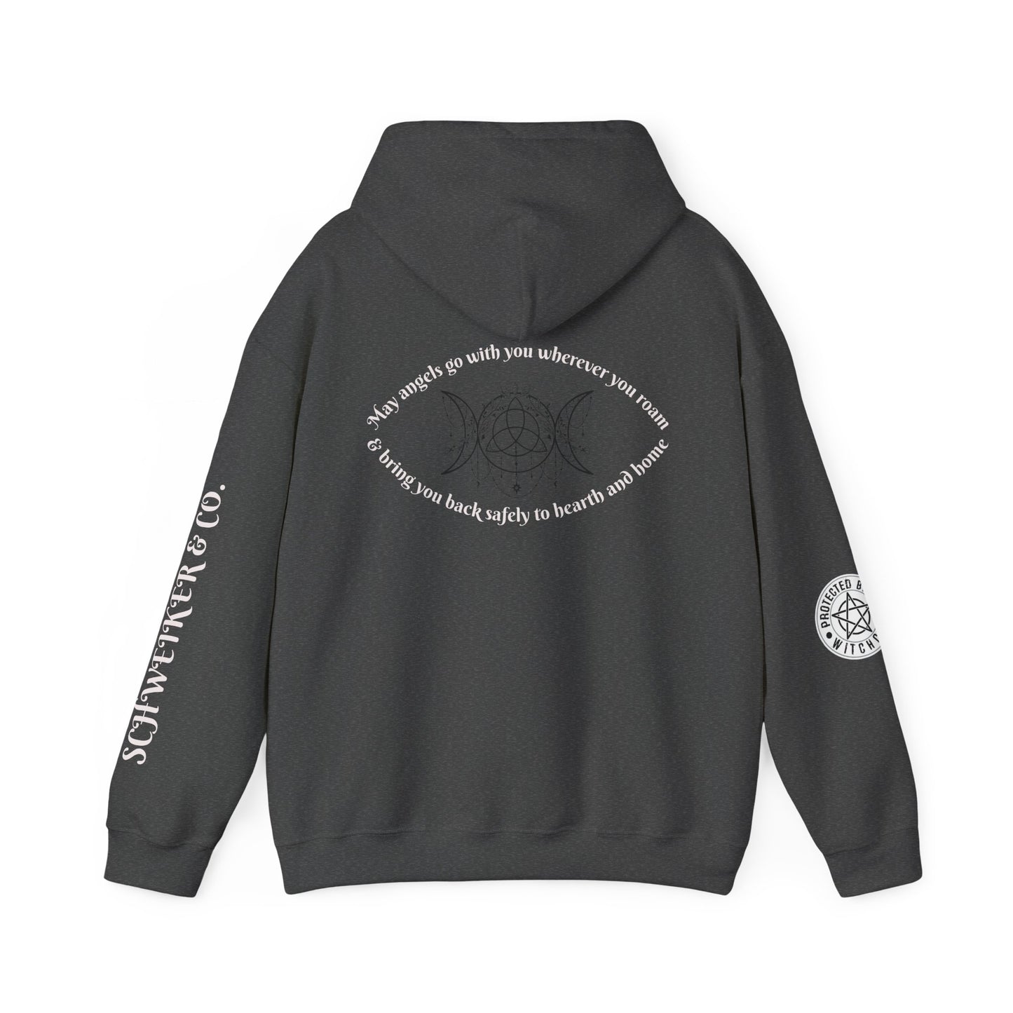 Mystic Moon Phases Hoodie — Spiritual Crescent Moon Graphic Sweatshirt