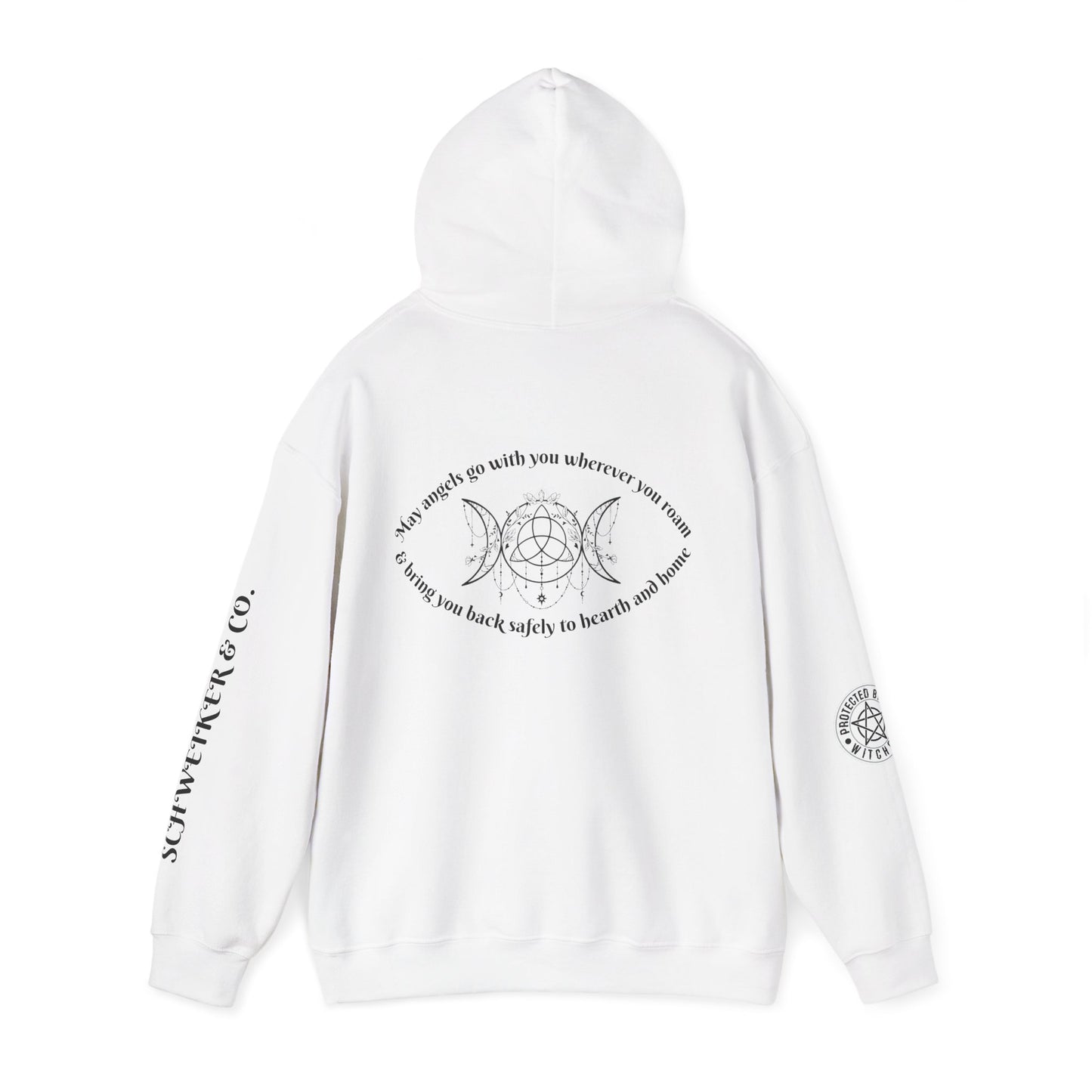 Mystic Moon Phases Hoodie — Spiritual Crescent Moon Graphic Sweatshirt