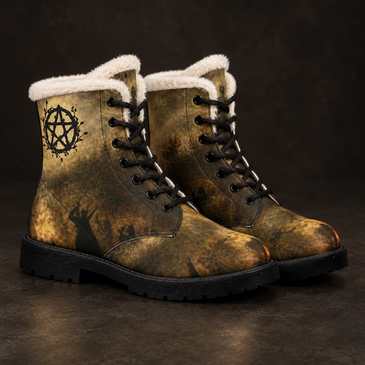 Midnight Reign boots, dark studio mockup